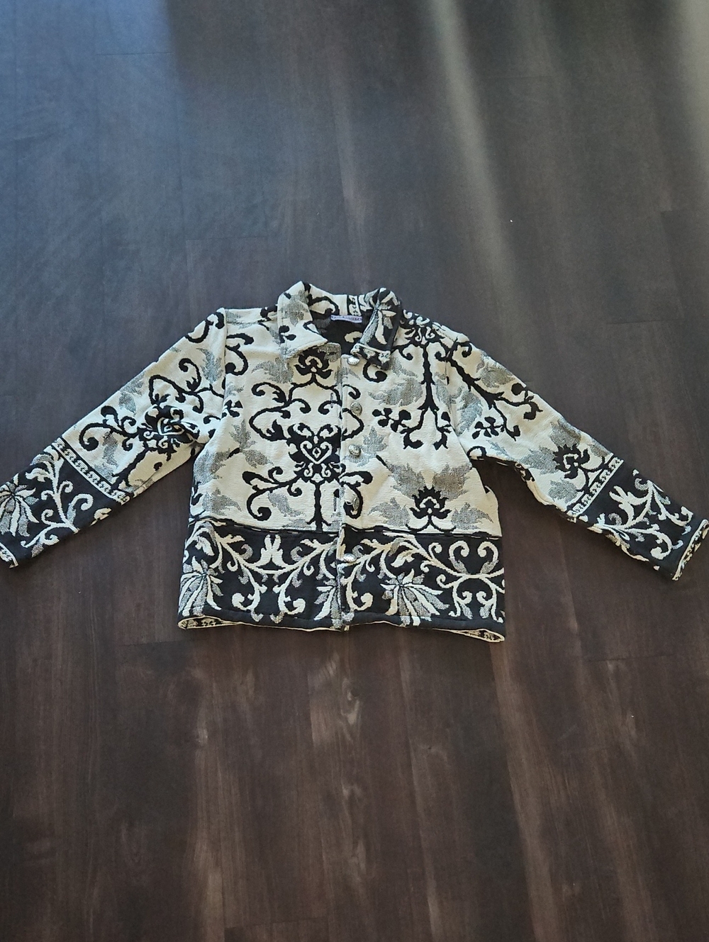 Black & Cream Patterned Jacket